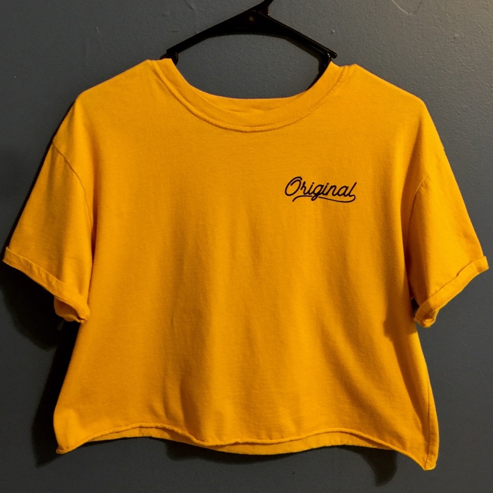 Yellow crop top